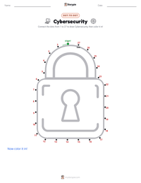 Cybersecurity printable worksheet preview
