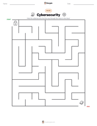 Cybersecurity printable worksheet preview