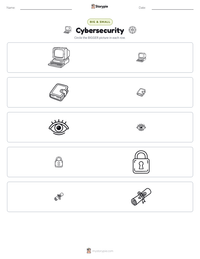 Cybersecurity printable worksheet preview