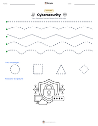 Cybersecurity printable worksheet preview