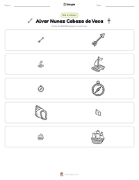 Alvar Nunez Cabeza de Vaca printable worksheet preview