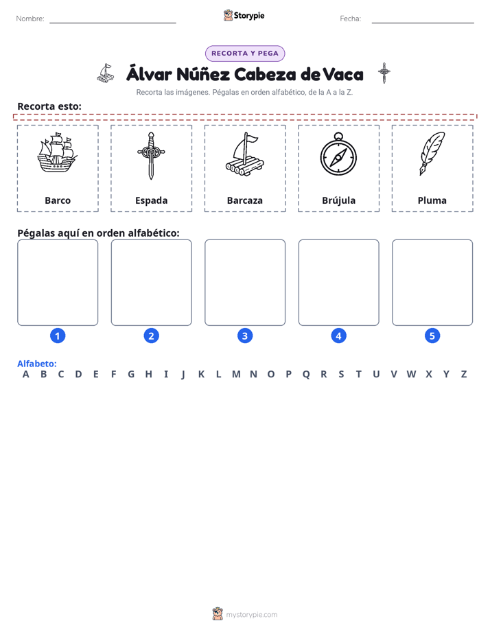 Cortar y Pegar el Alfabeto