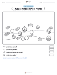 Vista previa de la hoja de trabajo imprimible de Juegos Alrededor del Mundo