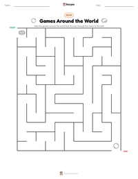 Games Around the World printable worksheet preview