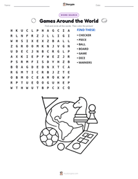Games Around the World printable worksheet preview
