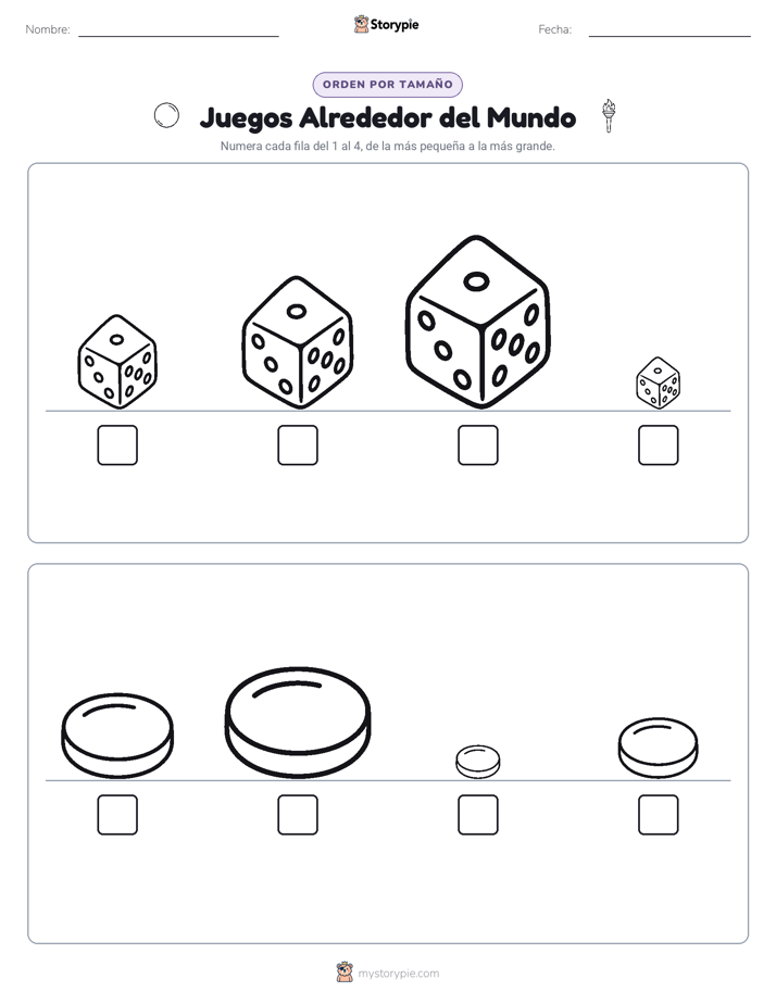 Orden de Tamaños