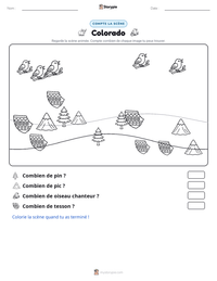 Aperçu de la feuille de travail imprimable Colorado
