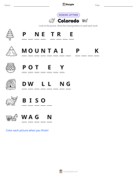 Colorado printable worksheet preview