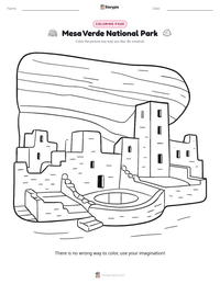 Mesa Verde National Park printable worksheet preview