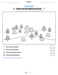 Mesa Verde National Park printable worksheet preview