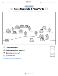 Anteprima della scheda stampabile di Parco Nazionale di Mesa Verde