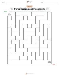 Anteprima della scheda stampabile di Parco Nazionale di Mesa Verde