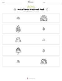 Mesa Verde National Park printable worksheet preview