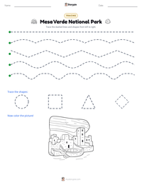 Mesa Verde National Park printable worksheet preview