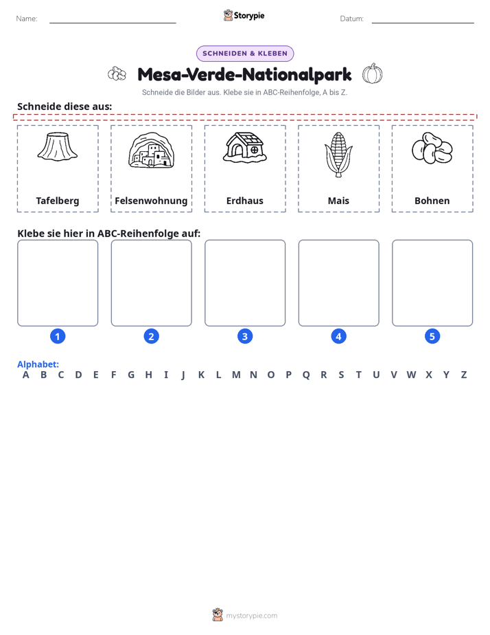 Schneiden & Einfügen Alphabet