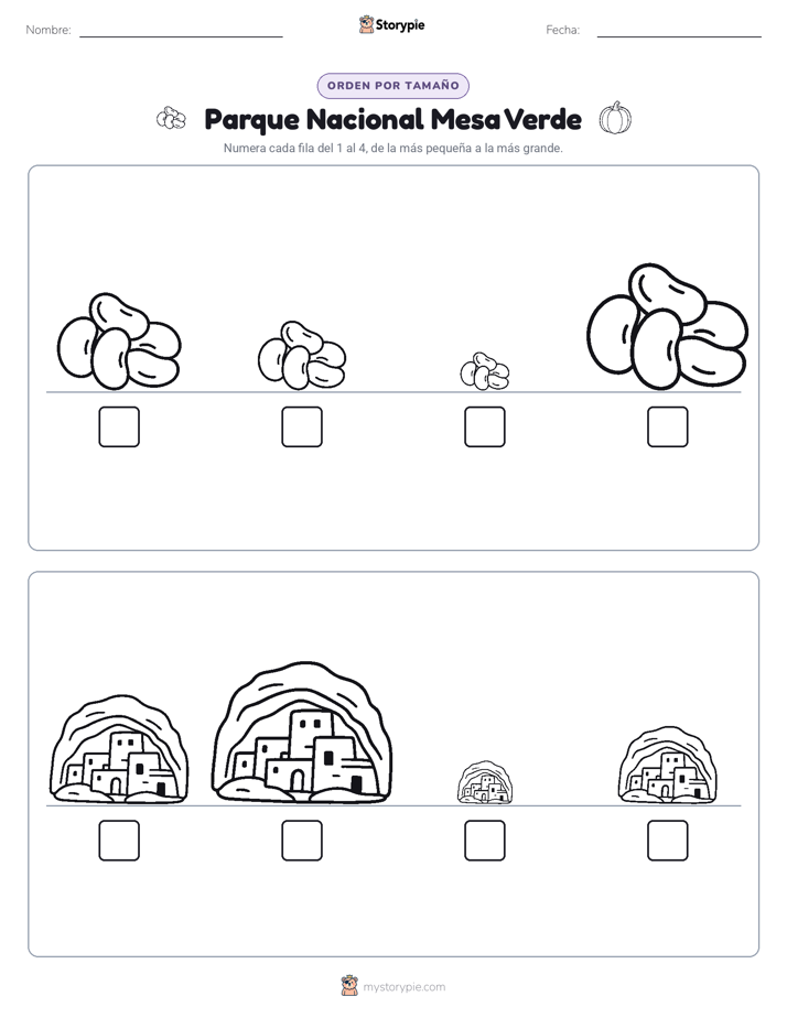 Orden de Tamaños