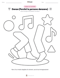 Pagina da colorare di Danza (Perché le persone danzano) per bambini
