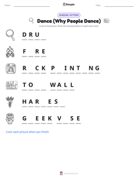 Dance (Why People Dance) printable worksheet preview