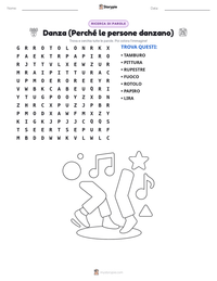Anteprima della scheda stampabile di Danza (Perché le persone danzano)
