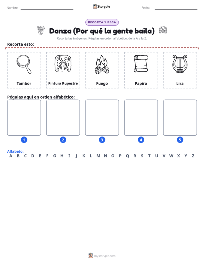 Cortar y Pegar el Alfabeto