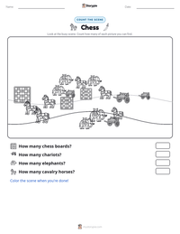 Chess printable worksheet preview