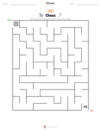Chess printable worksheet preview
