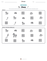 Chess printable worksheet preview
