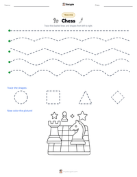 Chess printable worksheet preview