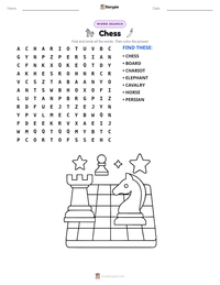 Chess printable worksheet preview