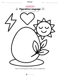 Figurative Language coloring page for kids