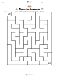 Figurative Language printable worksheet preview