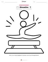 Pagina da colorare di Ginnastica per bambini