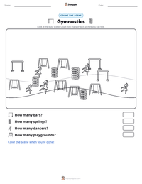 Gymnastics printable worksheet preview