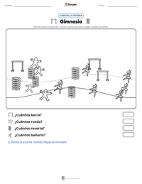 Vista previa de la hoja de trabajo imprimible de Gimnasia
