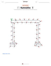 Gymnastics printable worksheet preview