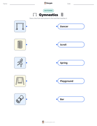 Gymnastics printable worksheet preview