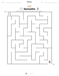 Gymnastics printable worksheet preview