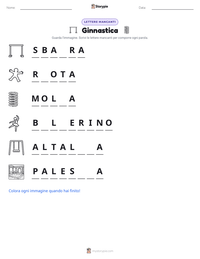 Anteprima della scheda stampabile di Ginnastica