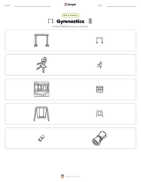 Gymnastics printable worksheet preview