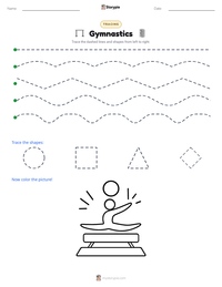 Gymnastics printable worksheet preview