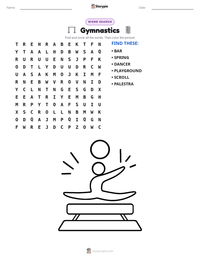 Gymnastics printable worksheet preview