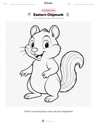 Eastern Chipmunk coloring page for kids