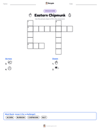 Eastern Chipmunk printable worksheet preview