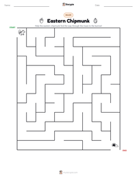Eastern Chipmunk printable worksheet preview