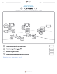 Functions printable worksheet preview