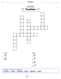 Functions printable worksheet preview