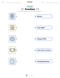 Functions printable worksheet for kids