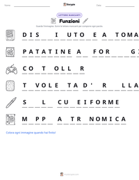 Anteprima della scheda stampabile di Funzioni