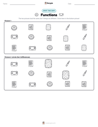 Functions printable worksheet preview