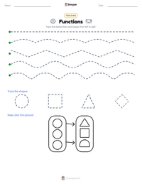 Functions printable worksheet preview
